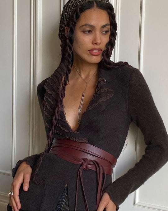 EVA HARNESS BELT BURGUNDY