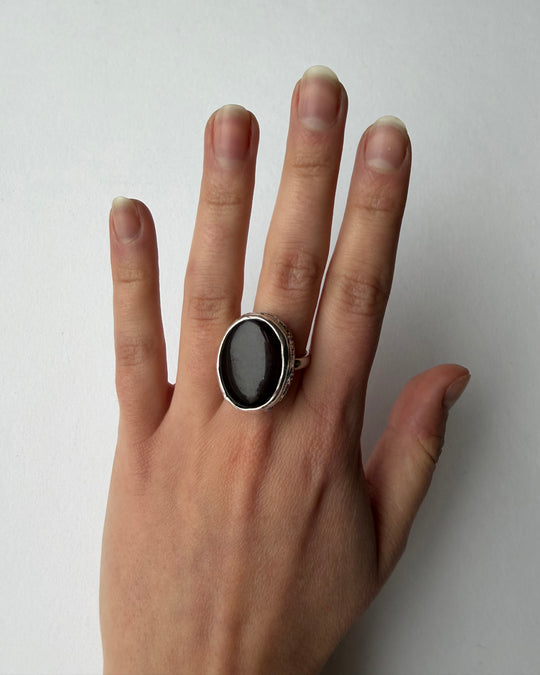 AGATE MOTIF RING
