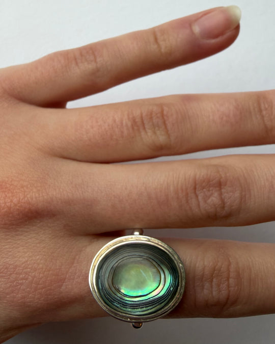 ABALONE SHELL RING