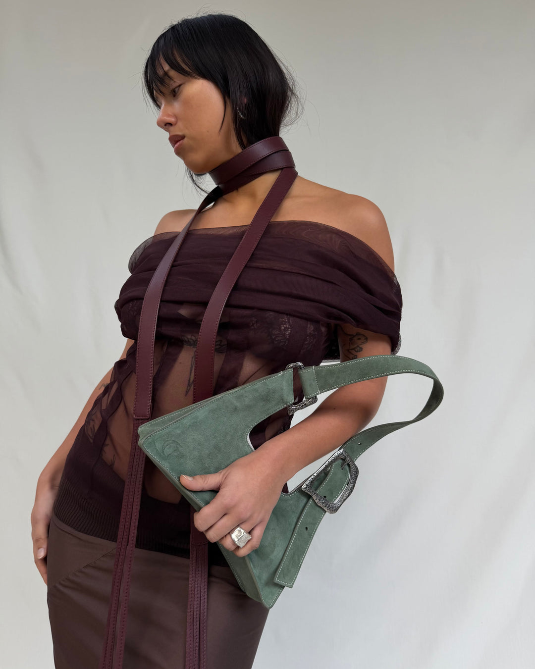 GIGI BAG SAGE SUEDE