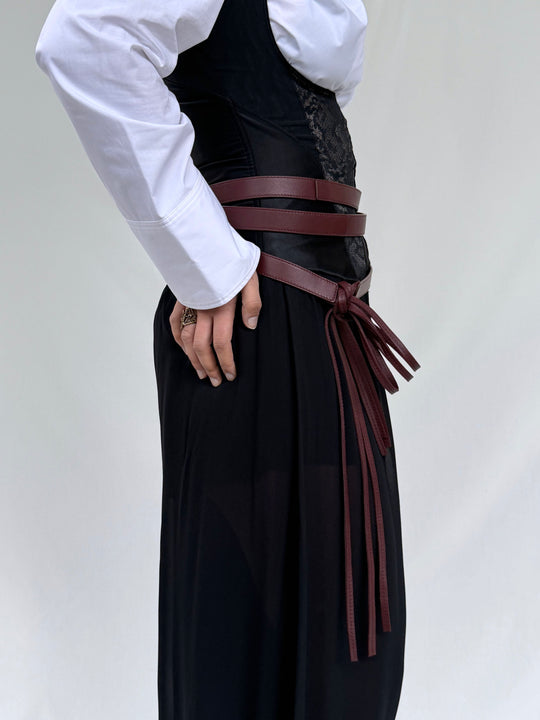 EVA HARNESS BELT BURGUNDY