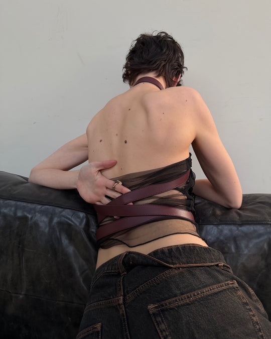 EVA HARNESS BELT BURGUNDY