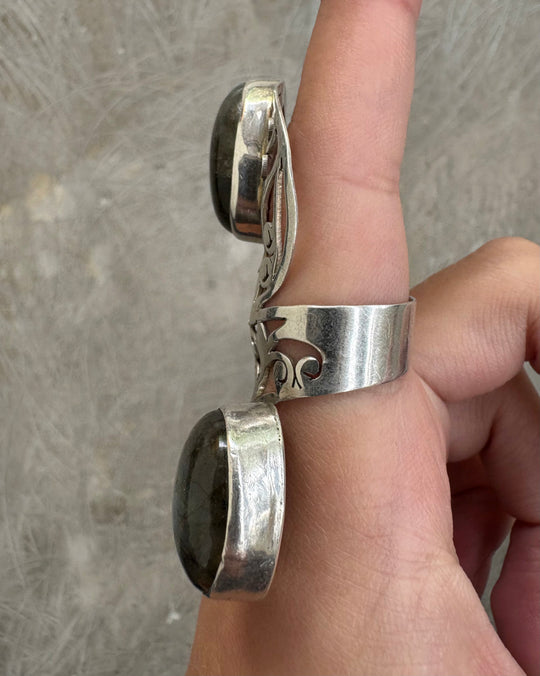 DOUBLE LABRADORITE RING