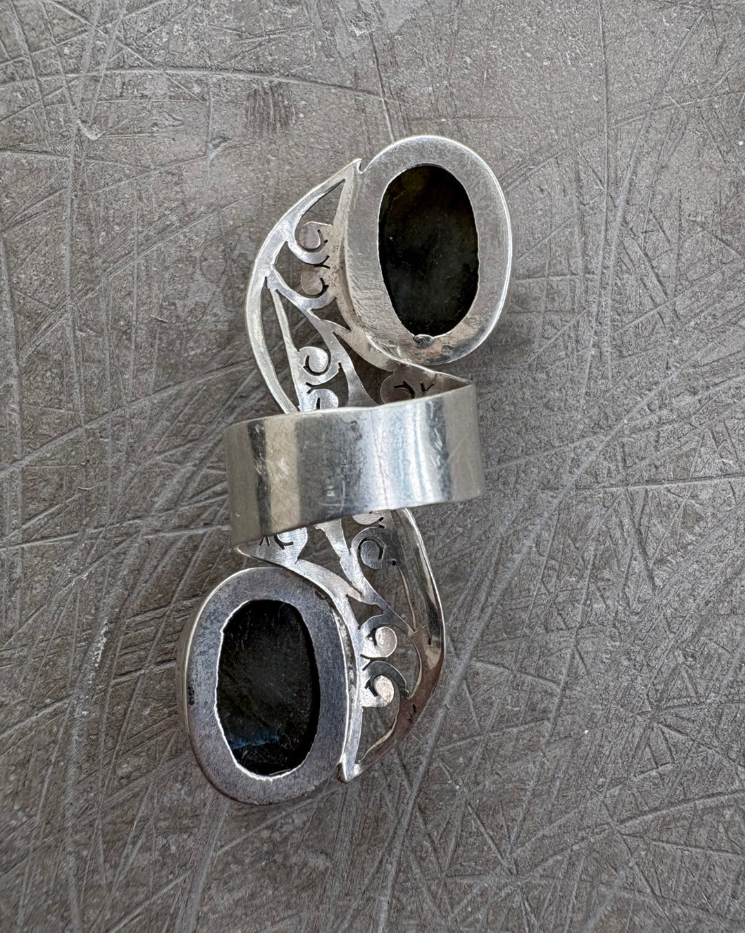 DOUBLE LABRADORITE RING
