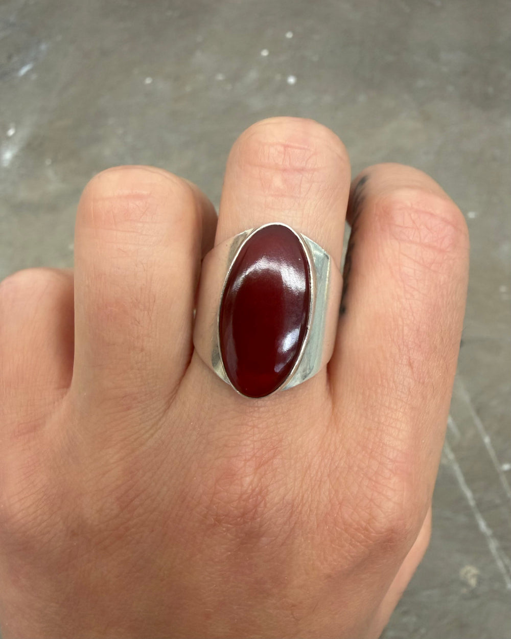 BLOODY CARNELIAN RING
