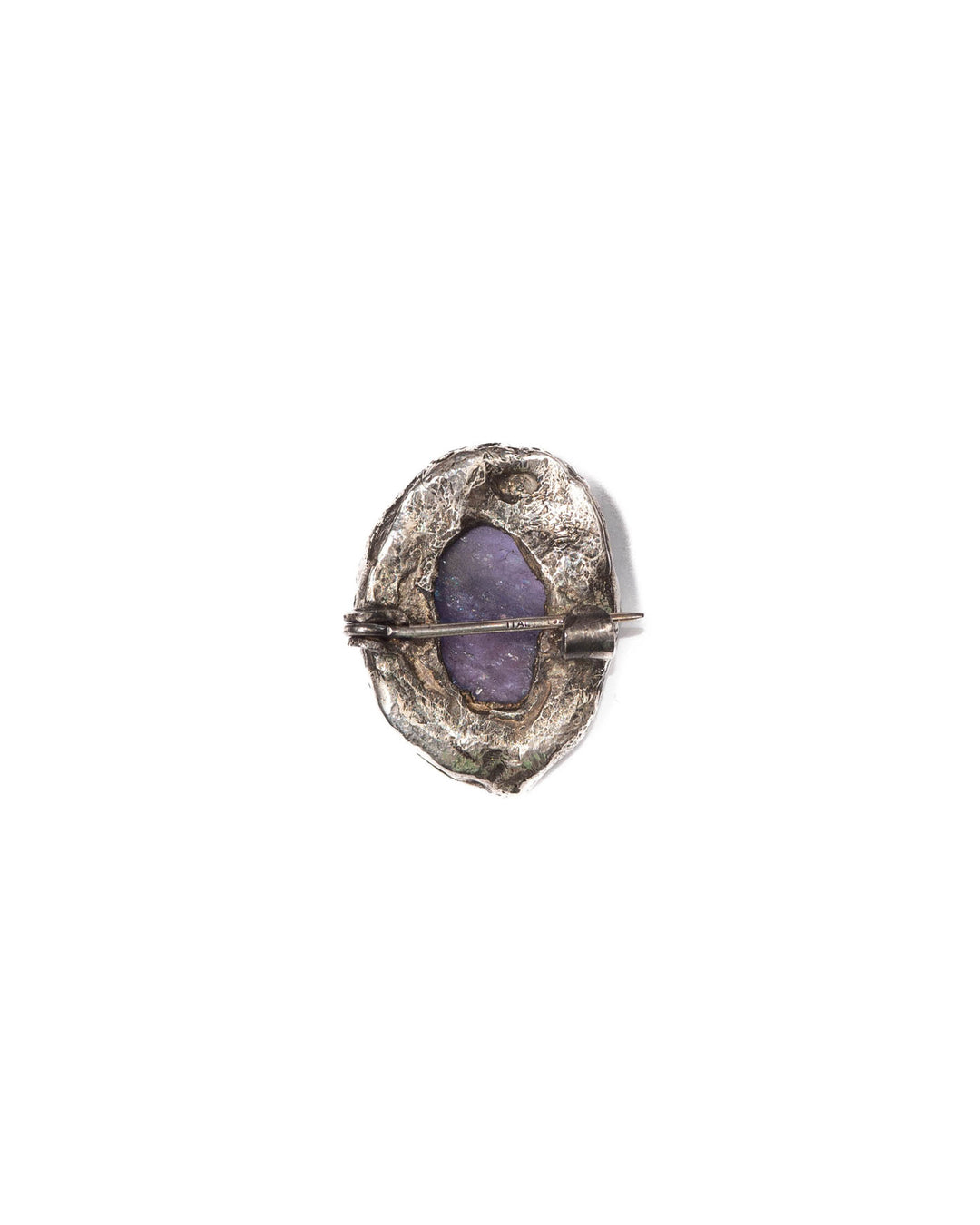 Beautiful Kunzite back side charm with a textured silver border, crafted to be a charming and elegant accessory