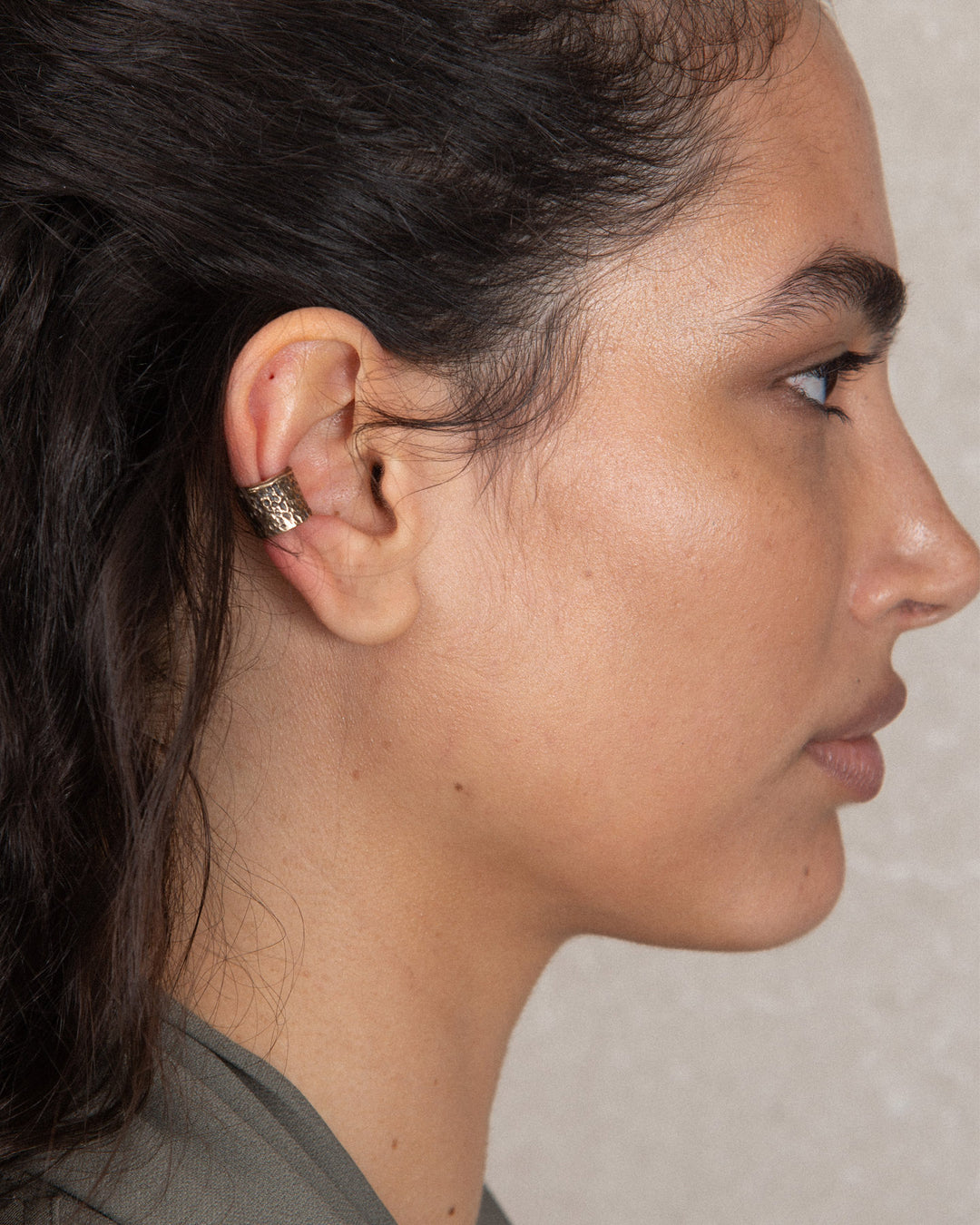 ear cuff on model side