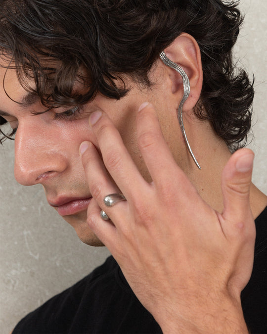 FIUME SINGLE EARRING SILVER