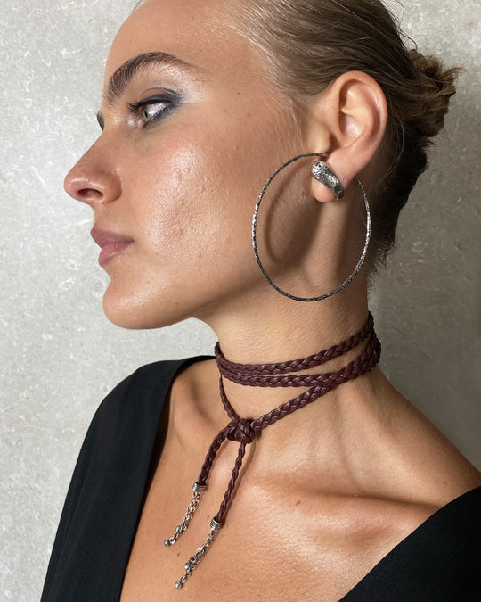 HALO SINGLE EAR CUFF BIG SILVER