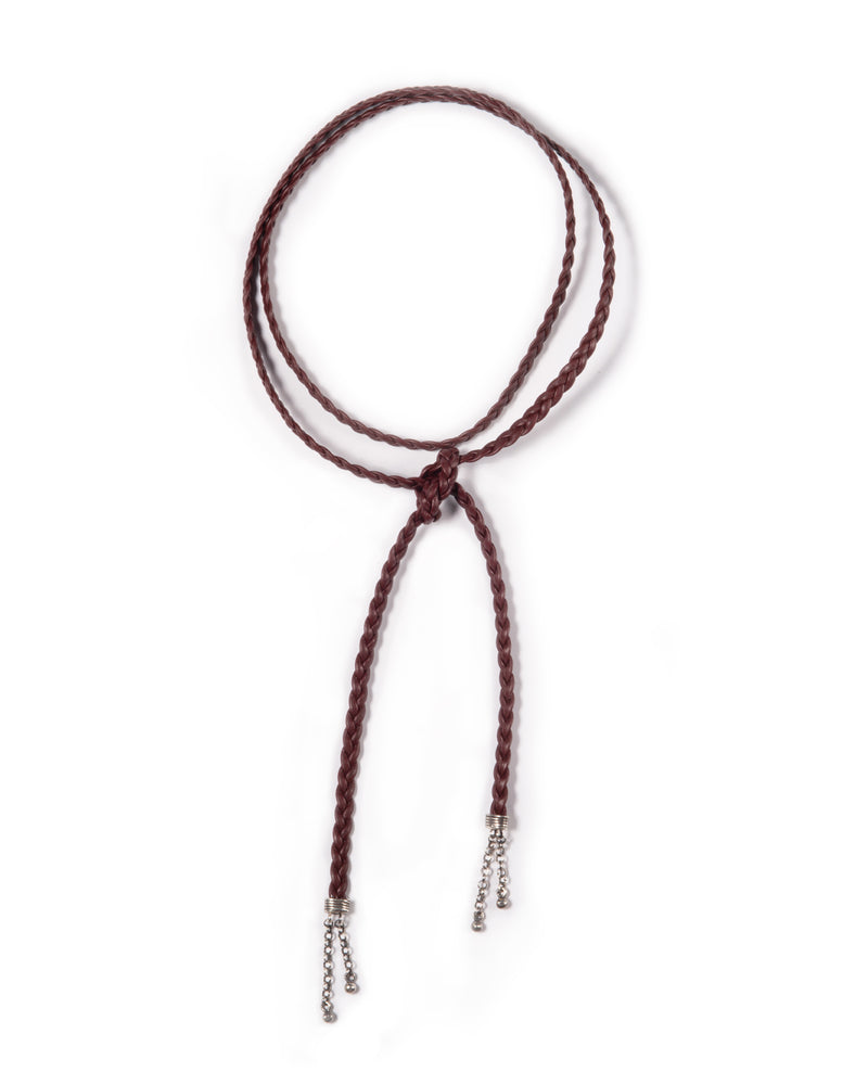BEA BRAIDED CHOKER BURGUNDY